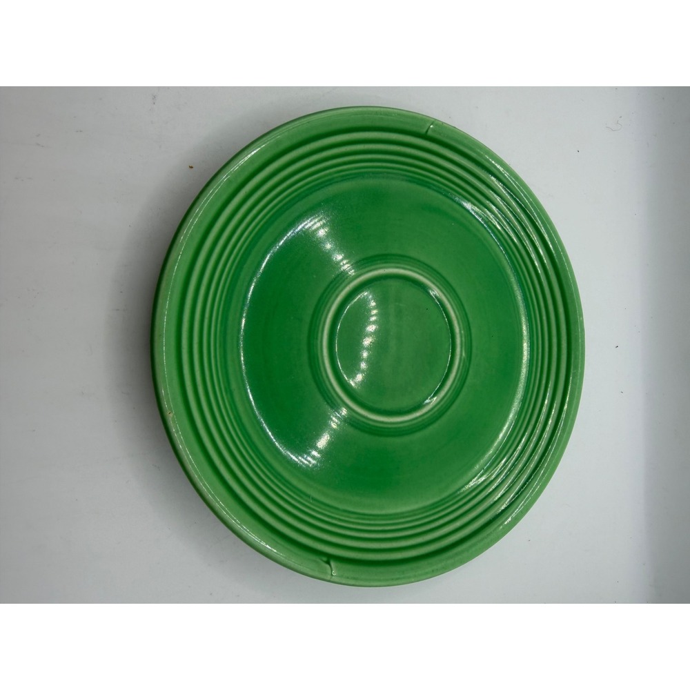 Vintage Fiesta Green Saucer Plate Homer Laughlin China Co HLC USA 6 Inch